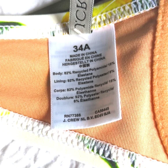 ✨HP✨ NWT..J Crew Balconette Underwire Bikini Top/Limoncello Size 34A - Picture 8 of 11